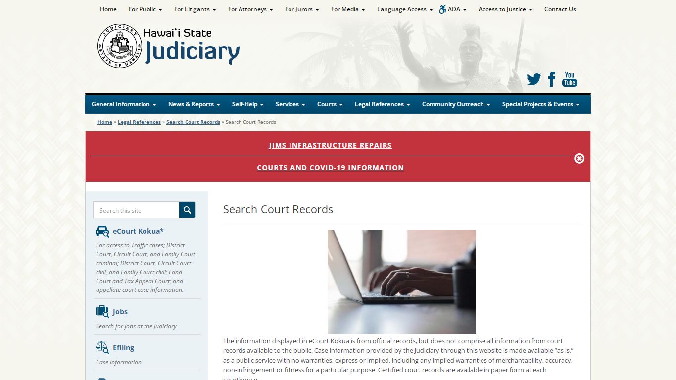 Judiciary | Search Court Records - courts.state.hi.us